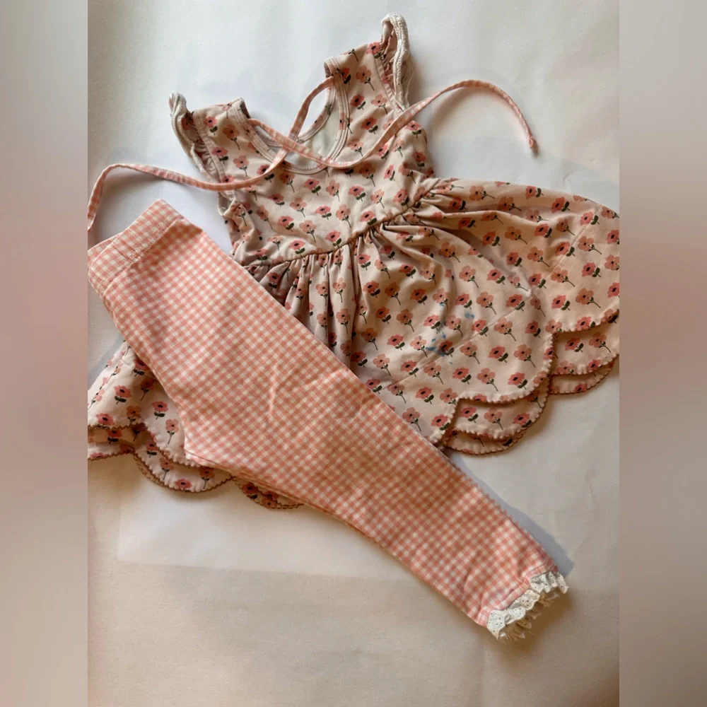 2T (PLAY) love + grow Peach & Gigham Set